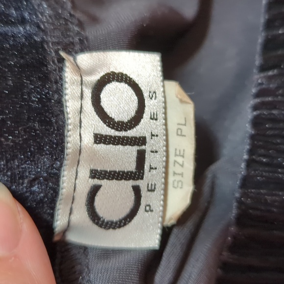 Vtg Impressions Lifestyle + Clio military tunic + midi skirt black velvet L/PL - Picture 12 of 14